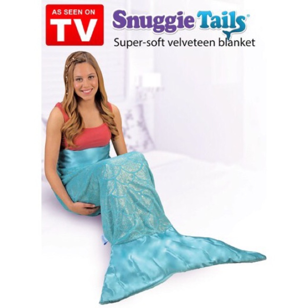 SNUGGIE- Blue velvet mermaid tale